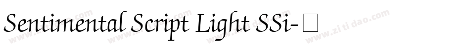 Sentimental Script Light SSi字体转换